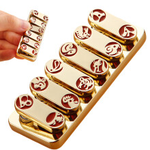 Metal Fidget Slider for Adults, Dual Mode Clicker Toy with Quiet Tactile Feedback and Chinese Zodiac Engraving