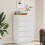 Berkfield Drawer Cabinet White 60x36x103 cm Engineered Wood 3