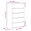 Berkfield Drawer Cabinet White 60x36x103 cm Engineered Wood 10