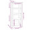 Berkfield Book Cabinet Grey 50x35x125.5 cm Solid Wood Pine 8