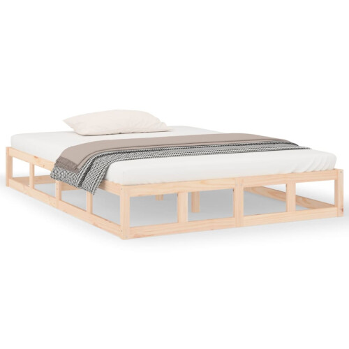 Berkfield Bed Frame without Mattress 135x190 cm Double Double Solid Wood 1