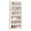 Berkfield Book Cabinet White 80x35x183 cm Solid Wood Pine 4