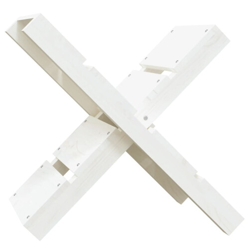 Berkfield Log Holder White 47x39.5x48 cm Solid Wood Pine 1
