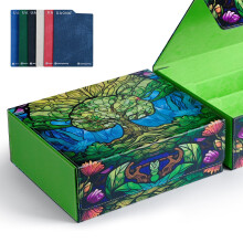 Trading Card Storage Box for MTG, Large Capacity Commander Deck Box Holds 1800+ Cards with 6 Dividers