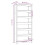 Berkfield Book Cabinet White 80x35x183 cm Solid Wood Pine 8