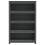 Berkfield Book Cabinet Grey 80x35x126 cm Solid Wood Pine 5