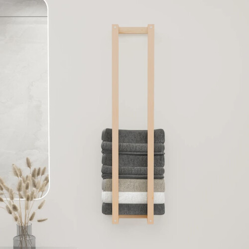 Berkfield Towel Rack 23x18x110 cm Solid Wood Pine 2