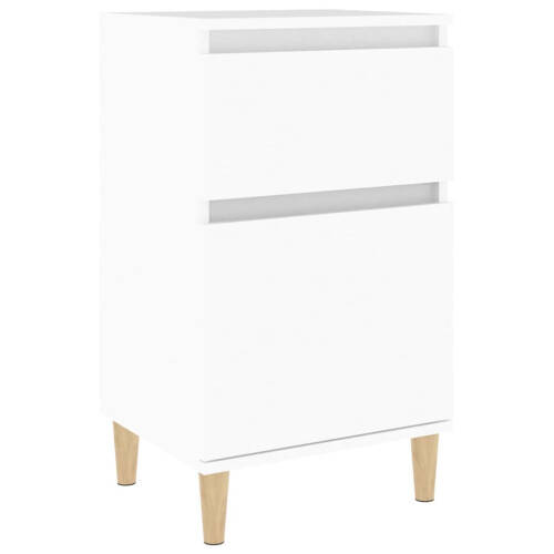 Berkfield Bedside Cabinet White 40x35x70 cm 1