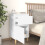Berkfield Bedside Cabinet White 40x35x70 cm 3