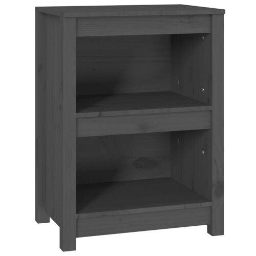 Berkfield Book Cabinet Grey 50x35x68 cm Solid Wood Pine 1