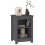 Berkfield Bedside Cabinet Grey 40x35x55 cm Solid Wood Pine 5