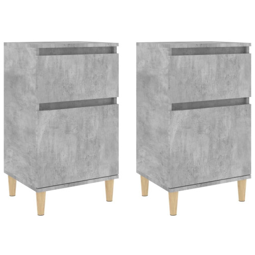 Berkfield Bedside Cabinets 2 pcs Concrete Grey 40x35x70 cm 1