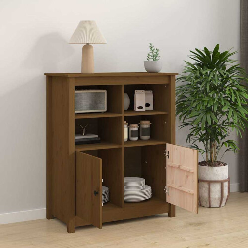 Berkfield Sideboard Honey Brown 83x41.5x100 cm Solid Wood Pine 2
