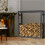 Berkfield Firewood Rack Grey 100x25x100 cm Solid Wood Pine 3