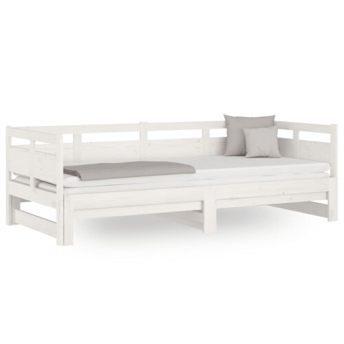Berkfield Pull-out Day Bed without Mattress White 2x(90x200) cm 1