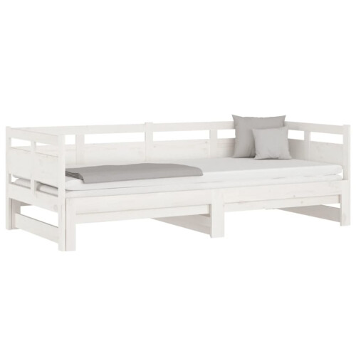 Berkfield Pull-out Day Bed without Mattress White 2x(90x200) cm 2