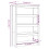 Berkfield Book Cabinet Black 80x35x126 cm Solid Wood Pine 8