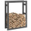 Berkfield Firewood Rack Grey 80x25x100 cm Solid Wood Pine 4