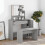 Berkfield Dressing Table with Mirror Grey Sonoma 86.5x35x136 cm 3