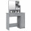 Berkfield Dressing Table with Mirror Grey Sonoma 86.5x35x136 cm 4