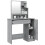 Berkfield Dressing Table with Mirror Grey Sonoma 86.5x35x136 cm 5