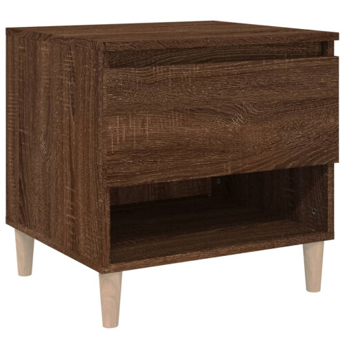 Berkfield Bedside Table Brown Oak 50x46x50 Engineered Wood 1