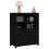 Berkfield Sideboard Black 83x41.5x100 cm Solid Wood Pine 4