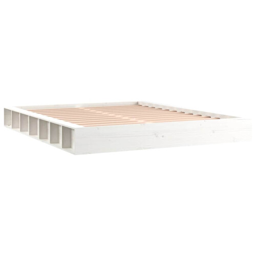 Berkfield Bed Frame without Mattress White 160x200 cm Solid Wood 2