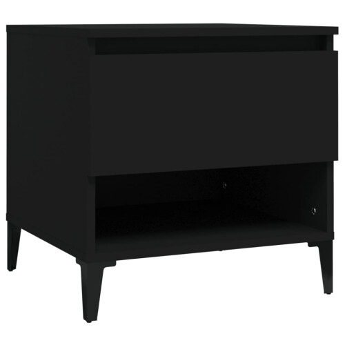 Berkfield Side Table Black 50x46x50 cm Engineered Wood 1