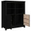 Berkfield Sideboard Black 83x41.5x100 cm Solid Wood Pine 7