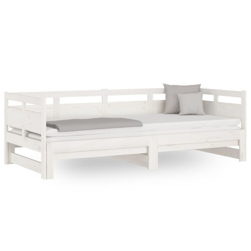 Berkfield Pull-out Day Bed without Mattress White 2x(80x200) cm 1