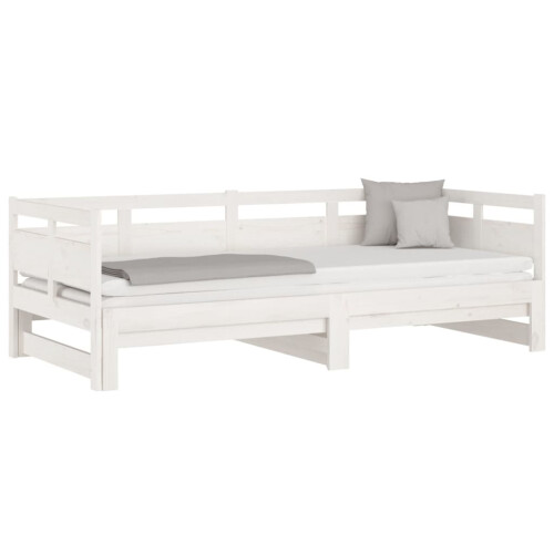 Berkfield Pull-out Day Bed without Mattress White 2x(80x200) cm 2