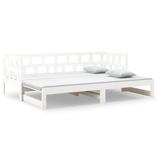 Berkfield Pull-out Day Bed without Mattress White 2x(90x200) cm 1