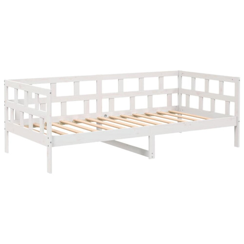 Berkfield Day Bed without Mattress White Solid Wood Pine 90x190 cm Single 1