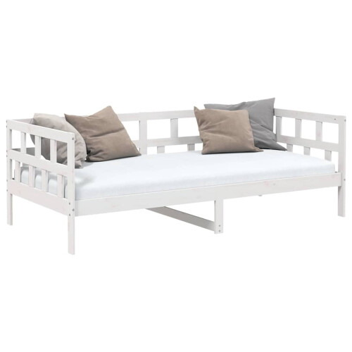 Berkfield Day Bed without Mattress White Solid Wood Pine 90x190 cm Single 2