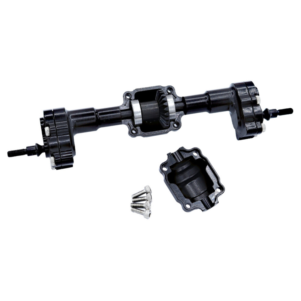 For Fms Fcx24 Complete Metal Front And Rear Portal Axle With Gear 1/24 Rc Car Upgrades Parts Accessories, Black 4713108668749