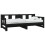 Berkfield Pull-out Day Bed without Mattress Black Solid Wood Pine 2x cm 3