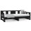Berkfield Pull-out Day Bed without Mattress Black Solid Wood Pine 2x cm 5