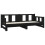 Berkfield Pull-out Day Bed without Mattress Black Solid Wood Pine 2x cm 7