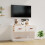Berkfield TV Cabinet White 90x40x60 cm Solid Wood Pine 3