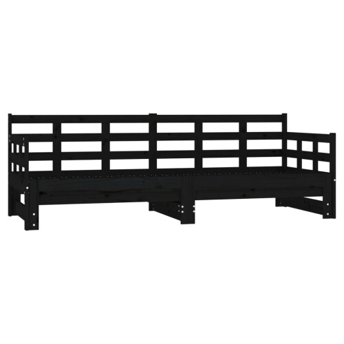 Berkfield Pull-out Day Bed without Mattress Black 2x(90x190) cm 1