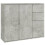 Berkfield Sideboard Concrete Grey 91x29.5x75 cm Engineered Wood 2