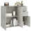 Berkfield Sideboard Concrete Grey 91x29.5x75 cm Engineered Wood 4