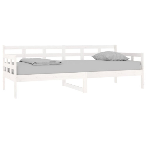 Berkfield Day Bed without Mattress White Solid Wood Pine 80x200 cm 2