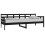 Berkfield Day Bed without Mattress Black Solid Wood Pine 80x200 cm 3