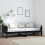 Berkfield Day Bed without Mattress Black Solid Wood Pine 80x200 cm 4