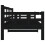 Berkfield Day Bed without Mattress Black Solid Wood Pine 80x200 cm 9