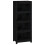 Berkfield Book Cabinet Black 50x35x125.5 cm Solid Wood Pine 2