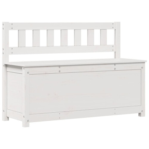 Berkfield Bench White 110x41x76.5 cm Solid Wood Pine 1