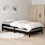 Berkfield Stack Bed without Mattress Black 75x190 cm Small Single Solid Wood Pine 4